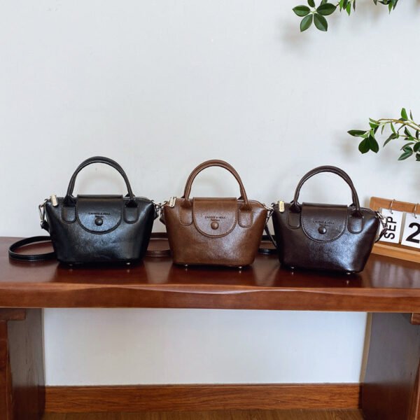 High-End Pleated Texture Handbag Women’S Niche Design Dragon Bags Xiang Commuter Messenger Bag Versatile Shoulder Bag