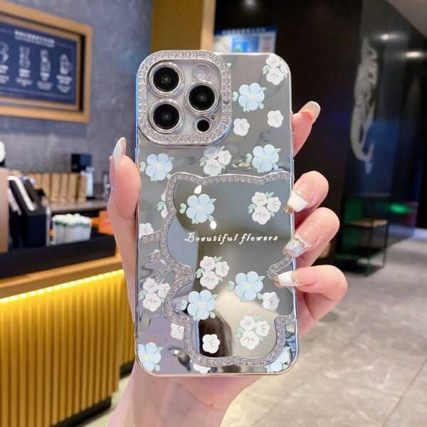 Hot-Selling Electroplating Mirror Cartoon Laser Butterfly Suitable For IPhone17Promax Flash Diamond Apple Phone Case