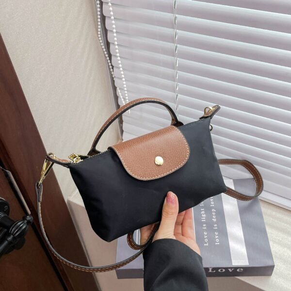 Nylon Cloth Dumpling Bag Long Mini Xiang Handbag Fashionable Versatile Commuter Splicing Shoulder Messenger Bag