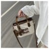Woven Bag Miu Handbag Niche Design Embroidered Bucket Bag Commuter Light Luxury Trade Shoulder Crossbody Bag