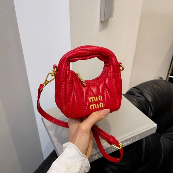 Pleated Premium Miu Crescent Bag Light Luxury Messenger Bag Portable Cloud Bag Fashion Shoulder Messenger Bag