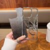 Three-Dimensional Quicksand Butterfly Is Suitable For IPhone17promax Electroplating Apple 16 Soft Case 15 Mobile Phone Case Anti-Fingerprint.