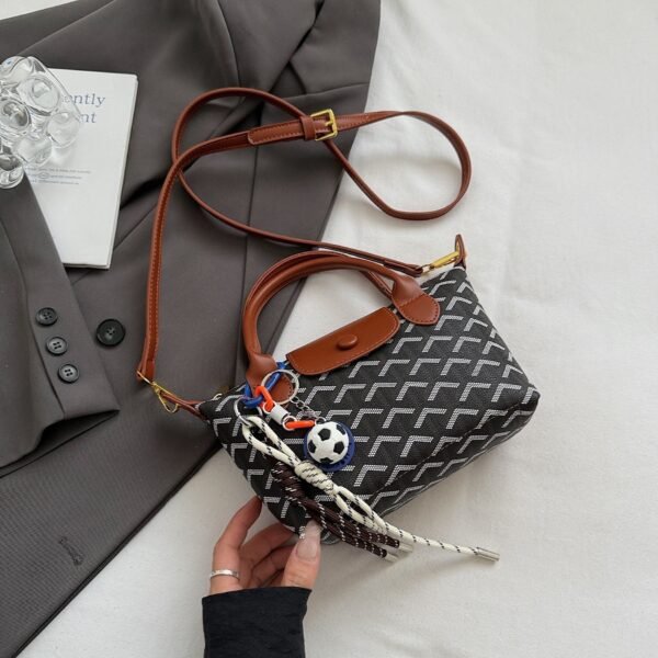 Retro Printed Dragon Bags Xiang Dumpling Bag Trade Tide Old Flower Premium Handbag Fashionable Versatile Shoulder Bag