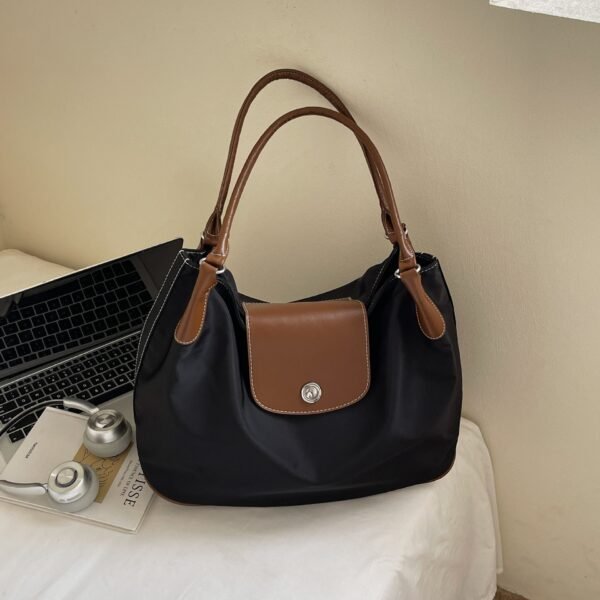 Splicing Large Capacity Dragon Bags Xiang Shoulder Hobo Cloth Bag Simple And Lightweight Versatile Premium Underarm Tote Bag