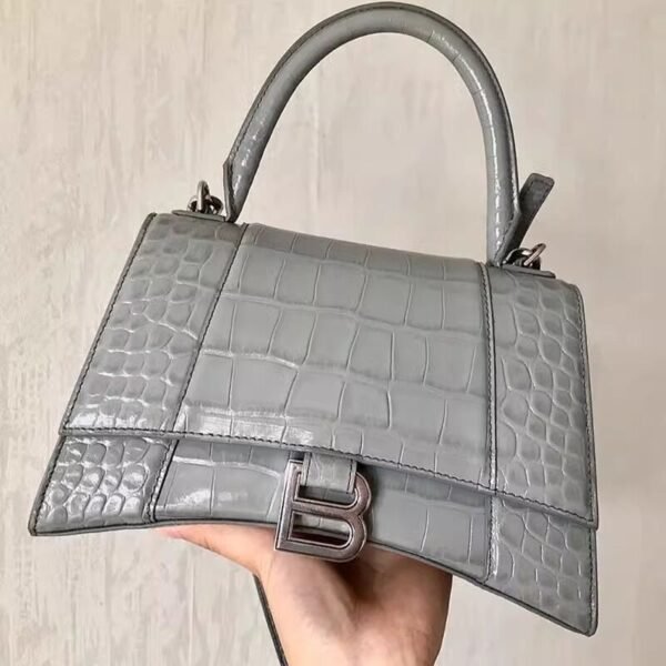 Bag 2026 New Leather Bag High-End Handbag Women’S High Version Crocodile Pattern Hourglass Bag Messenger Bag