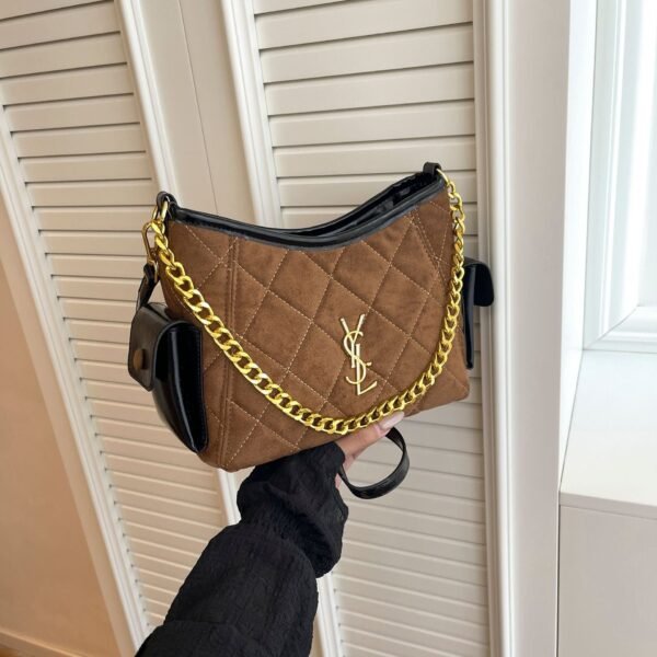 Gas Poplar Forest Bucket Bags Fashionable Simple Light Luxury Chain Underarm Shoulder Crossbody Trendy Women’S Bags