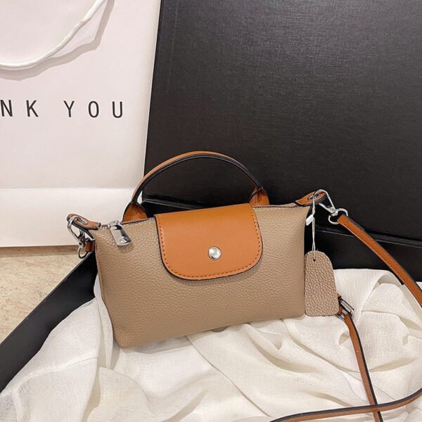 Genuine Leather Light Luxury Dragon Mini Xiang Dumpling Bag Top Layer Cowhide Trade One-Shoulder Crossbody Mobile Phone Dumpling Bag