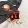 Light Luxury Embroidery Thread Small Fragrant Wind Box Bag Poplar Forest Rhombus Golden Ball Chain Small Square Bag Women’S Bag Fashion Messenger Bag