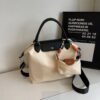 Spring Large-Capacity Hand-Held Dumpling Bags Tide Dragon Bags Xiang Spliced Mother-In-Law Bags Niche One-Shoulder Crossbody Bags