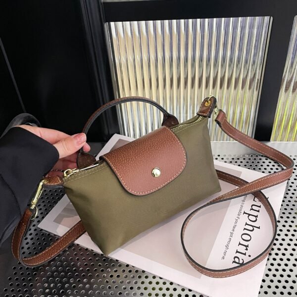 Nylon Cloth Dumpling Bag Long Mini Xiang Handbag Fashionable Versatile Commuter Splicing Shoulder Messenger Bag