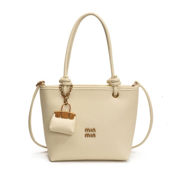 High-End Texture Retro Miu Bucket Bag Versatile Light Luxury Commuter Mother-In-Law Bag Large Capacity One-Shoulder Tote Bag