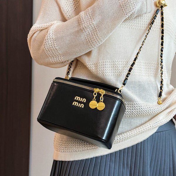 Poplar Forest Small Square Bag Chain Light Luxury Bags Simple Trendy Box Bag Fashion Messenger Portable Women’S Bag