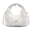 Niche Design Bag Pleated Cloud Bag Miu Tide Embroidery Thread Messenger Bag Portable Versatile Single Shoulder Crescent Bag