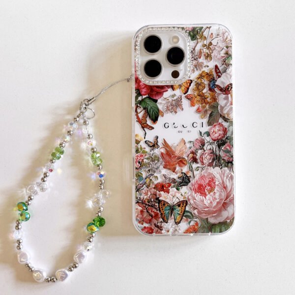 Flash Diamond Small Fragrant Wind Laser Butterfly Flower Tide Brand Acrylic For IPhone17Promax IPhone Case