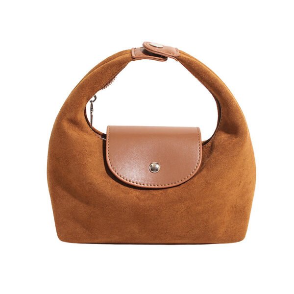 Suede Suede Handbag Longbaoxiang Lunch Box Fashion Casual Tofu Bag Texture Versatile Shoulder Messenger Bag