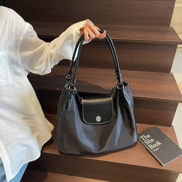 Splicing Large Capacity Dragon Bags Xiang Shoulder Hobo Cloth Bag Simple And Lightweight Versatile Premium Underarm Tote Bag