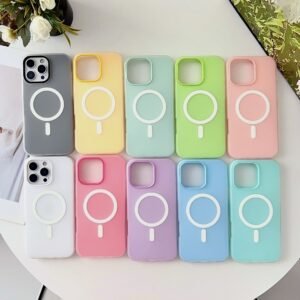 Explosion Jelly Magnetic Suction Two-In-One Matte Suitable For IPhone17Promax Skin Feeling Apple 16 Mobile Phone Case