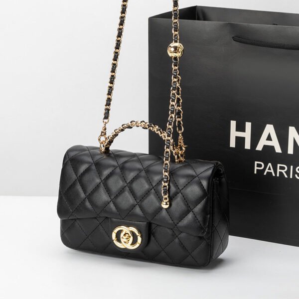 Premium Women’S Bag 2026 New Version Of Fashion Leather Diamond Chain Small Square Bag Handbag Shoulder Messenger Bag