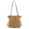 Light Luxury Suede Shoulder Bag Poplar Forest Lucky Bag Bags Pleated Drawstring Large Capacity Temperament Trendy Diamond Tote Bag