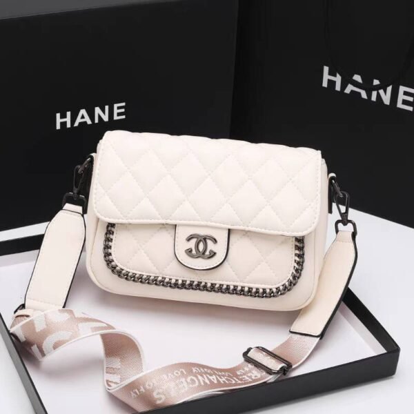 This Year’S Popular 2026 New Diamond Chain Bag, Leather Bag, Wide Shoulder Strap, Single Shoulder Messenger Bag, Bag For Women