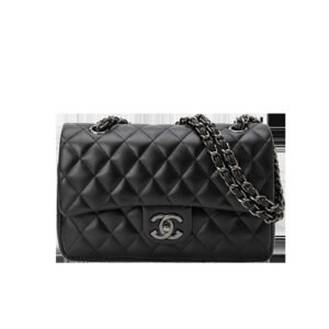 2026 New Chanel CF Classic Versatile Diamond Chain Small Fragrant Women'S Bag Fashionable Leather Shoulder Messenger Bag - G black [tungsten steel chain]