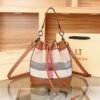 Premium Leather Drawstring Bucket Bag Women’S Tide 2026 New Plaid Bag Style Women’S Bag Versatile Shoulder Messenger Bag