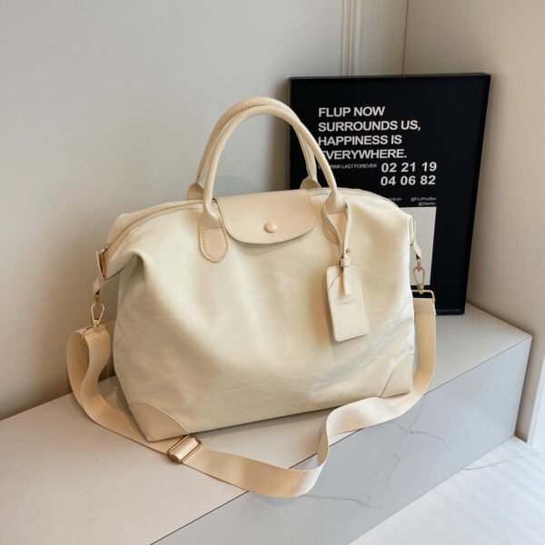 New Smudged Pleated Large Capacity Oxford Buttot Bag Long Bags Xiang Niche Storage Business Trip Messenger Shoulder Bag