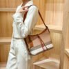 Fashion Casual Leather Bucket Bag Trendy 2026 New High-End Plaid Tote Bag Underarm Bag Shoulder Bag Women