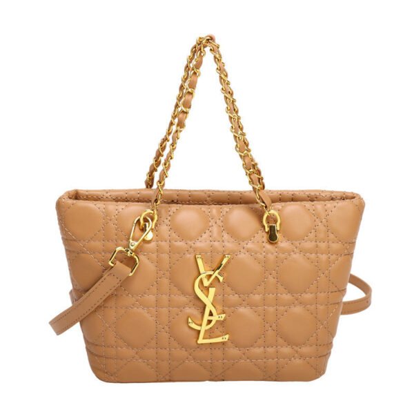 Poplar Forest Messenger Bag Rhombus Chain Light Luxury Style Advanced Shoulder Fashion Trendy Personalized Trade Bucket Bag