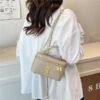 Light Luxury Premium Poplar Forest Portable Box Bag Bags Woven Diamond Square Bag Women’S Premium Shoulder Messenger Bag