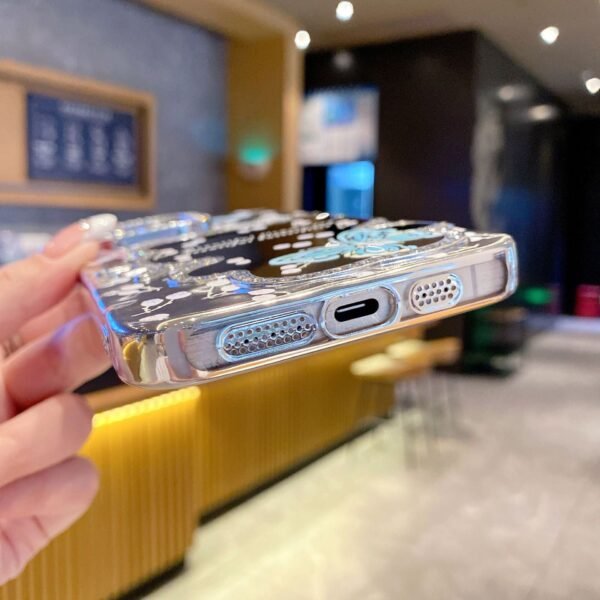 Hot-Selling Electroplating Mirror Cartoon Laser Butterfly Suitable For IPhone17Promax Flash Diamond Apple Phone Case