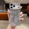 Hot-Selling Point Drill Butterfly Electroplating Gradual Change Glitter For IPhone17Pro Max Apple 16 Mobile Phone Case
