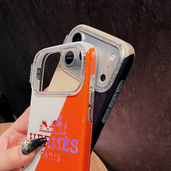 The New Contrasting Color Trendy Brand Mobile Phone Case Is Suitable For IPhone17Promax Light Luxury Glitter Apple 17 Mobile Phone Case.