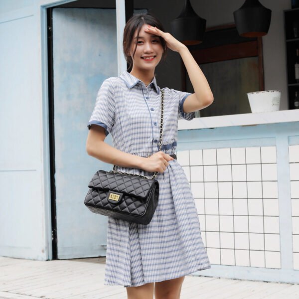 2026 New Rhombus Chain Bag Premium Women’S Bag Fashion Versatile Leather Shoulder Portable Messenger Bag