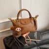 Simple Pleated Pu Dumpling Bag Ins Light Luxury Dragon Bags Xiang Handbag Tide Shoulder Messenger Bag