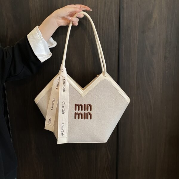 Niche Large-Capacity Tote Bag Miu Casual Embroidery Women’S Underarm Portable Commuter Tide Shoulder Bag