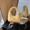 Pleated Miu Crescent Handbag Bag Light Luxury High-End Texture Versatile Messenger Niche Design European Beautiful Women Bag