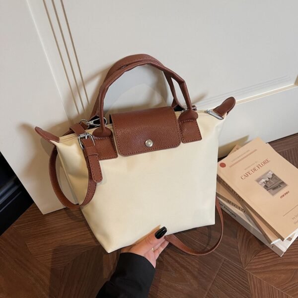 Simple High-End Fashion Shoulder Bag Contrasting Color Dragon Bags Xiang Large Capacity Tide Commuting Versatile Style Messenger Bag