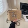 Premium Light Luxury Poplar Woods Small Square Bags Large Capacity Niche Commuting Fashion Trend Shoulder Messenger Bag