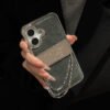Premium Suede Chain Mobile Phone Case IPhone17Promax Original Light Luxury Apple 16 Mobile Phone Case