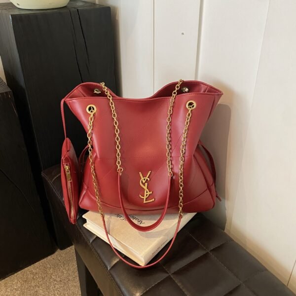 Retro High-End Poplar Forest Tote Bag Commuter Large-Capacity Child And Mother Bag Chain Fashionable Light Luxury Women’S Bag