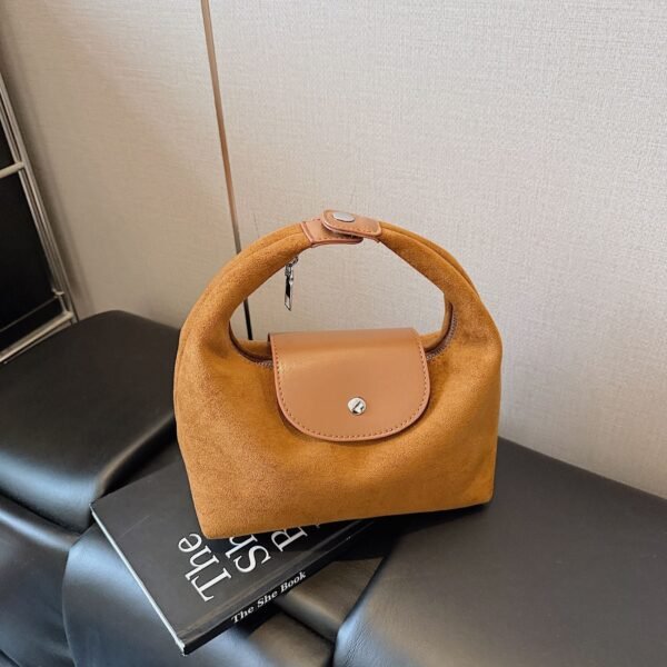 Suede Suede Handbag Longbaoxiang Lunch Box Fashion Casual Tofu Bag Texture Versatile Shoulder Messenger Bag