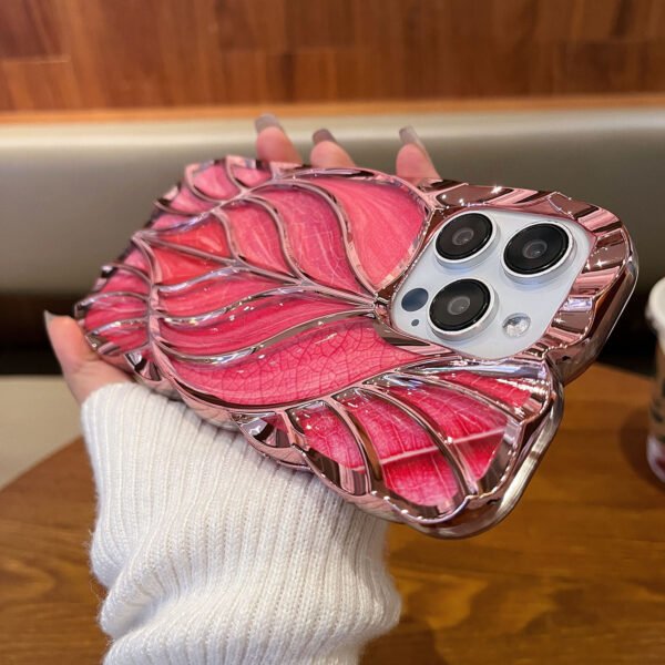 Applicable To IPhone17promax Light Luxury Non-Slip Three-Dimensional Leaves Apple 17 Mobile Phone Case Anti-Drop Explosion