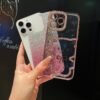 Cartoon Point Drill Mobile Phone Case Bow Gradual Change Glitter For IPhone17Promax Apple 16 Protective Case 15