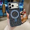 Luxury Rhinestone Magnetic Suction Bracket Protective Case Is Suitable For IPhone17Promax Popular Apple Phones