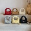 Pleated Miu Crescent Handbag Bag Light Luxury High-End Texture Versatile Messenger Niche Design European Beautiful Women Bag