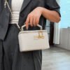 Poplar Forest Small Square Bag Chain Light Luxury Bags Simple Trendy Box Bag Fashion Messenger Portable Women’S Bag
