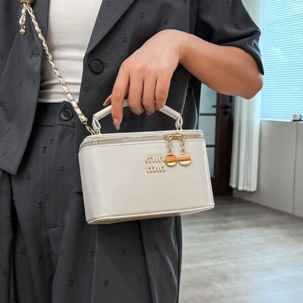 Poplar Forest Small Square Bag Chain Light Luxury Bags Simple Trendy Box Bag Fashion Messenger Portable Women’S Bag