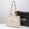 Leather Bag Women’S 2026 New Large-Capacity Small Fragrant Wind Diamond Tote Bag Premium Chain Shoulder Handbag