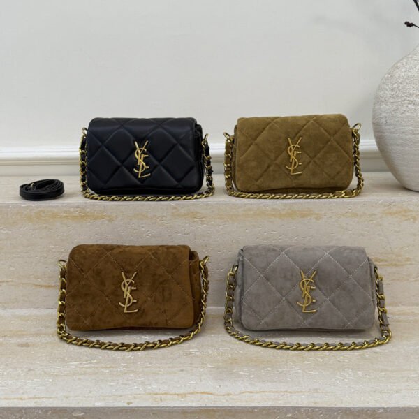 Matte Poplar Forest Small Square Bag Rhombus Embroidery Thread Underarm Bag Commuting Versatile Style Single Shoulder Tide Niche Women’S Bag